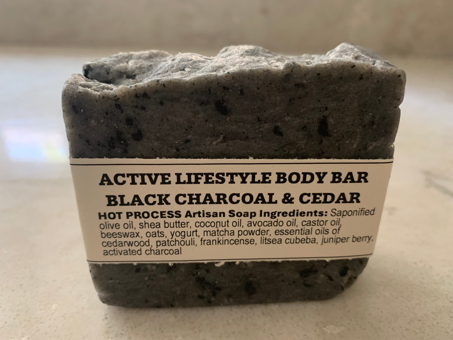 Black Charcoal and Cedar Body Bar - Normal, Oily, Combo Skin